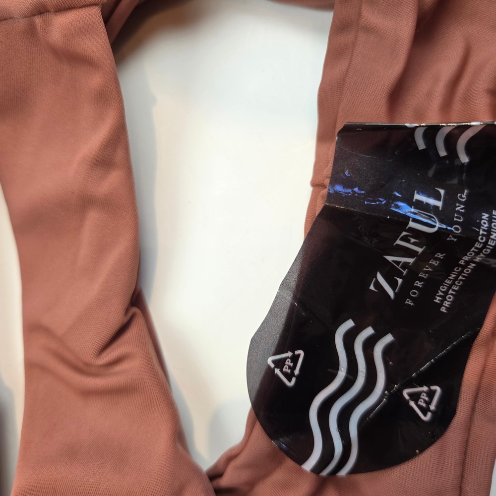 Zaful Bikini Set Women S Rust O-Ring Bandeau High Cut Beach Summer Boho 601 NWT - Picture 12 of 13